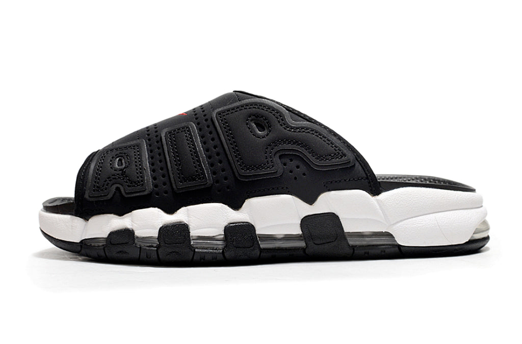 Nike Air More Uptempo Slides Black Red FB7808-001