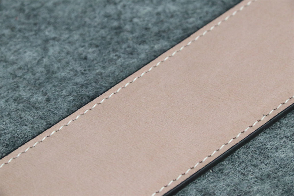 GG Leather Belt with Double G Buckle, 1.5” Width 'Brown'