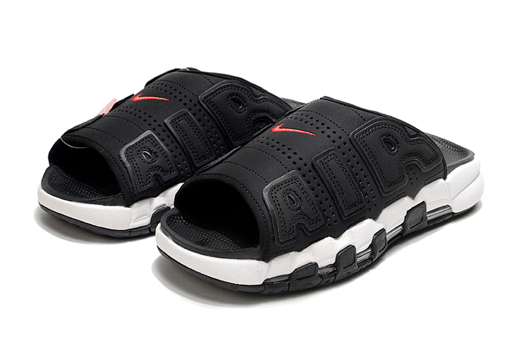 Nike Air More Uptempo Slides Black Red FB7808-001