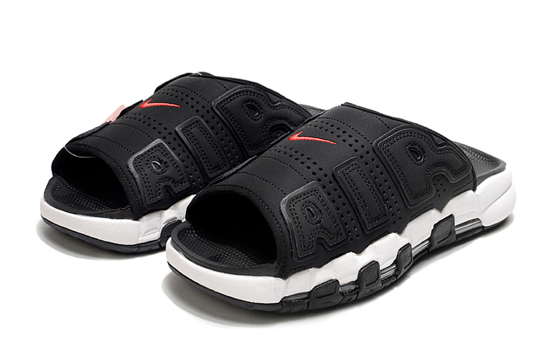 Nike Air More Uptempo Slides Black Red FB7808-001