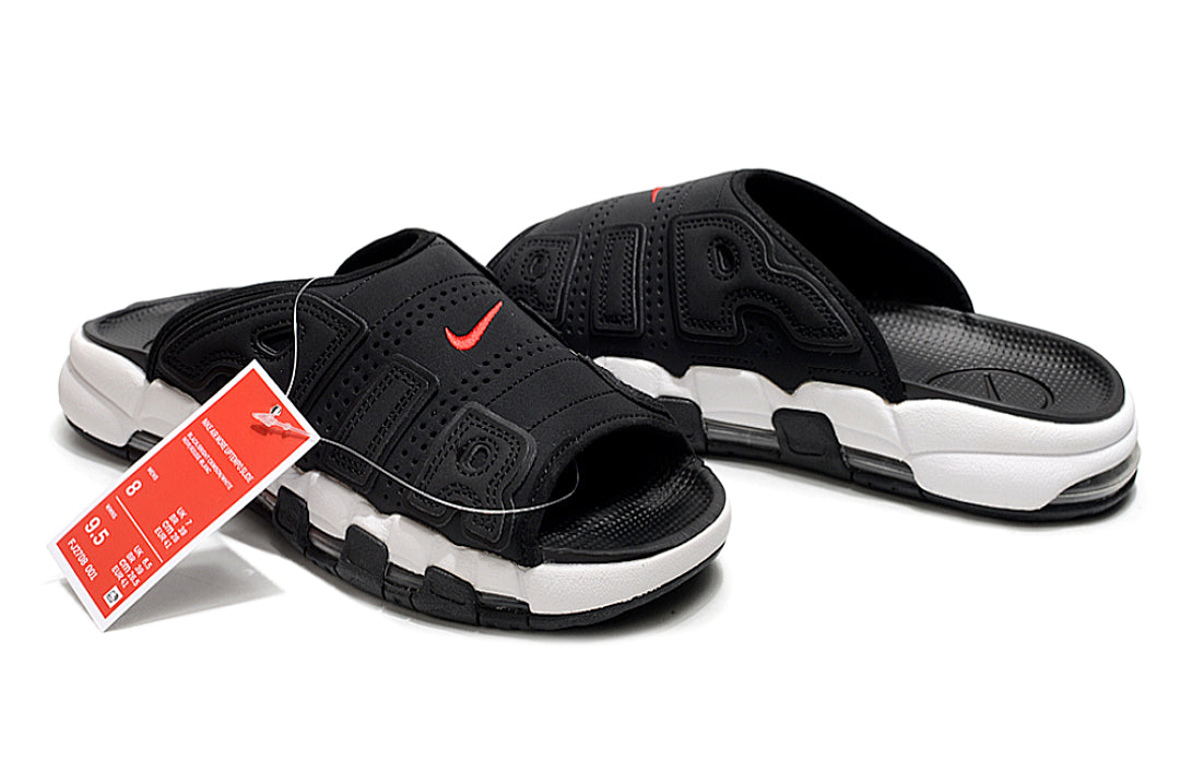Nike Air More Uptempo Slides Black Red FB7808-001