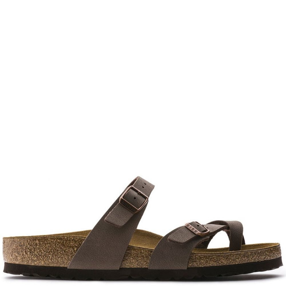 Birkenstock Women's Mayari Birko-Flor Nubuck in Mocha Sandals