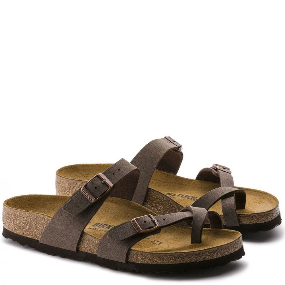 Birkenstock Women's Mayari Birko-Flor Nubuck in Mocha Sandals