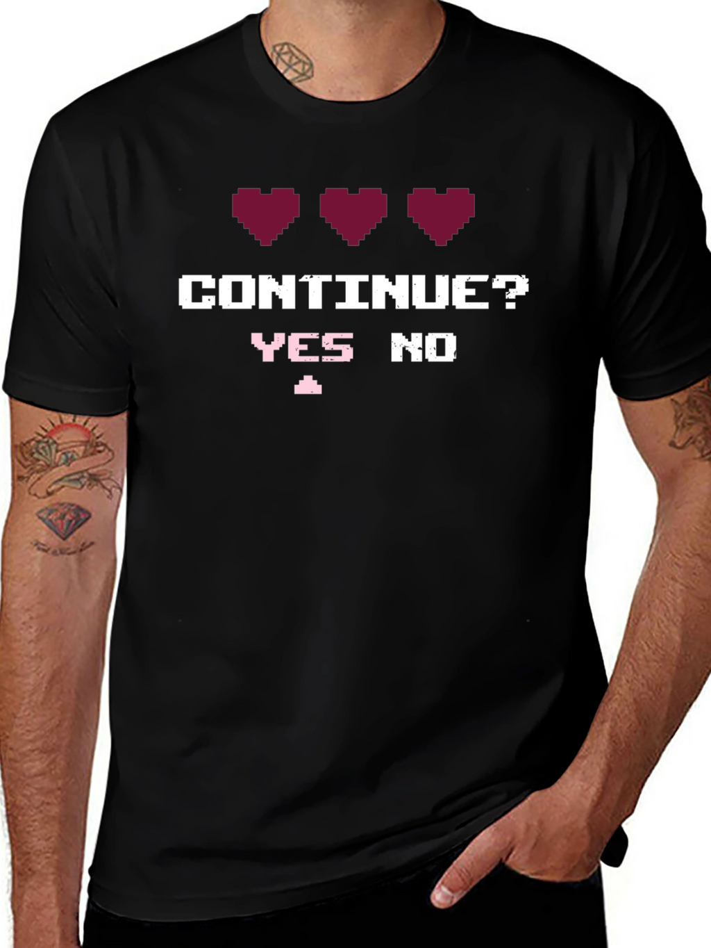 Gamer T-Shirt - Continue? Pixel Art Tee