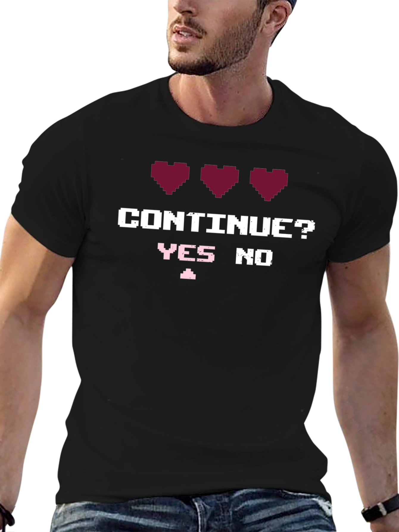 Gamer T-Shirt - Continue? Pixel Art Tee