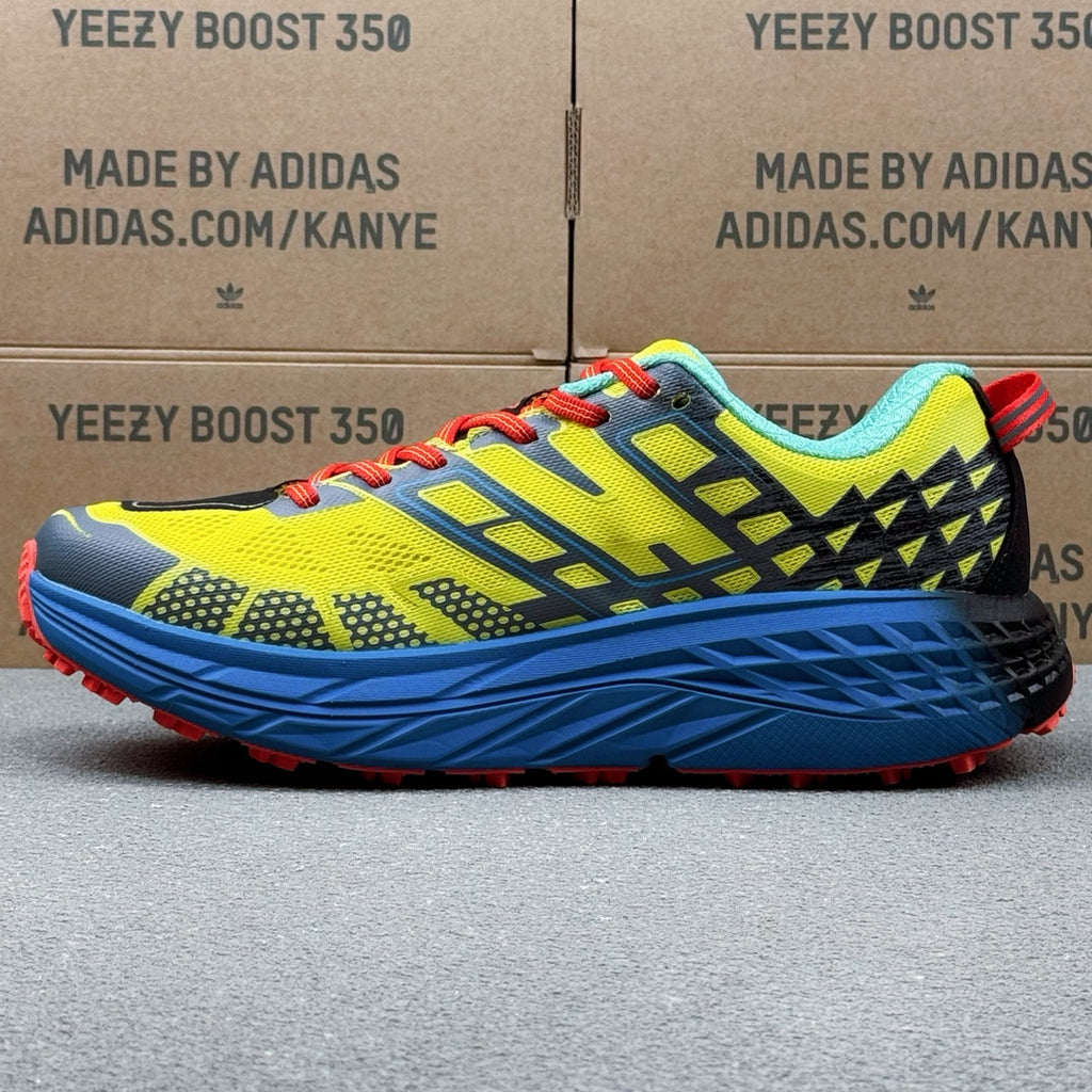 Hoka Speedgoat 2 Bright Yellow | Fluorescent Blue