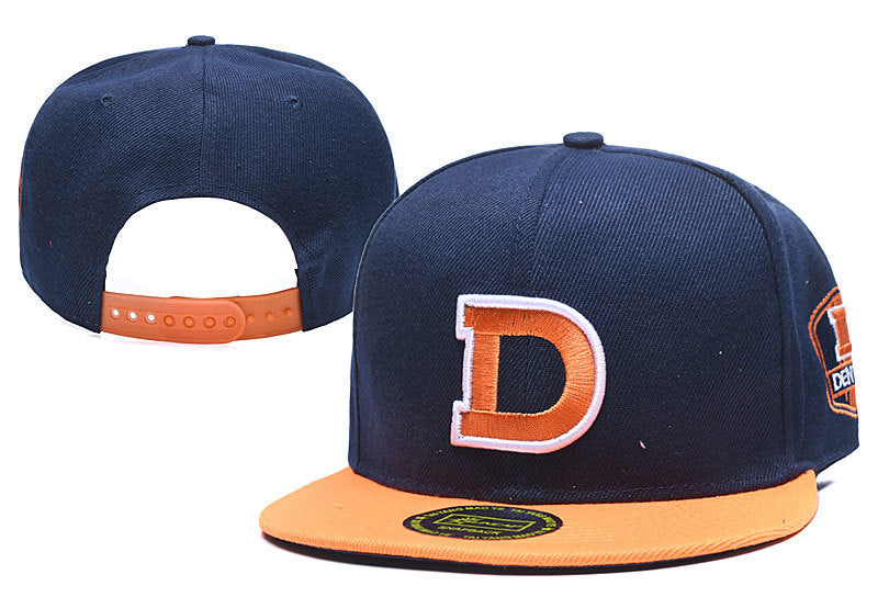 Denver Broncos Letter D Embroidery Two Tone Snapback Flat Bill Baseball Cap