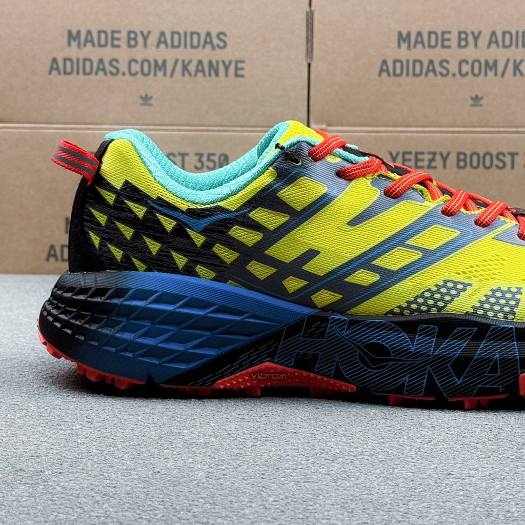 Hoka Speedgoat 2 Bright Yellow | Fluorescent Blue