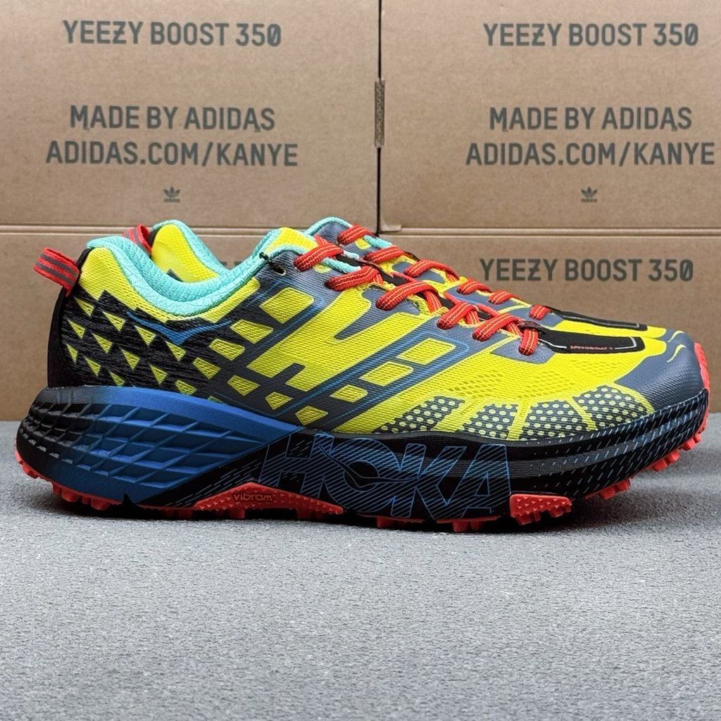 Hoka Speedgoat 2 Bright Yellow | Fluorescent Blue
