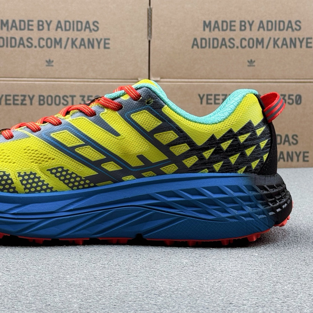 Hoka Speedgoat 2 Bright Yellow | Fluorescent Blue