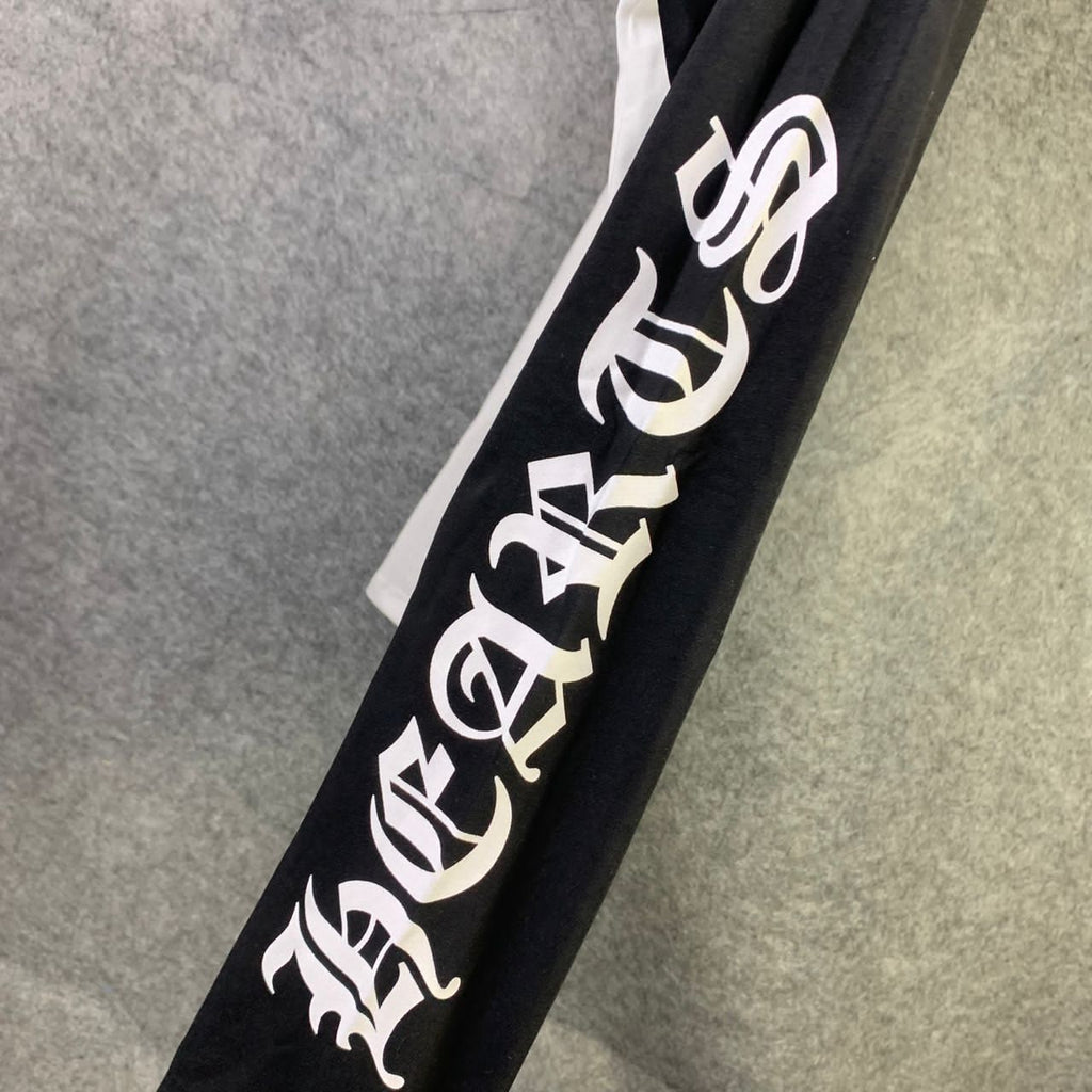 Chrome Hearts Horseshoe Neck Logo 3/4 Shirt 'Black/White'