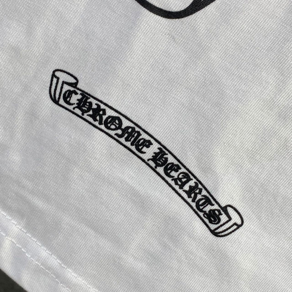 Chrome Hearts Horseshoe Neck Logo 3/4 Shirt 'Black/White'