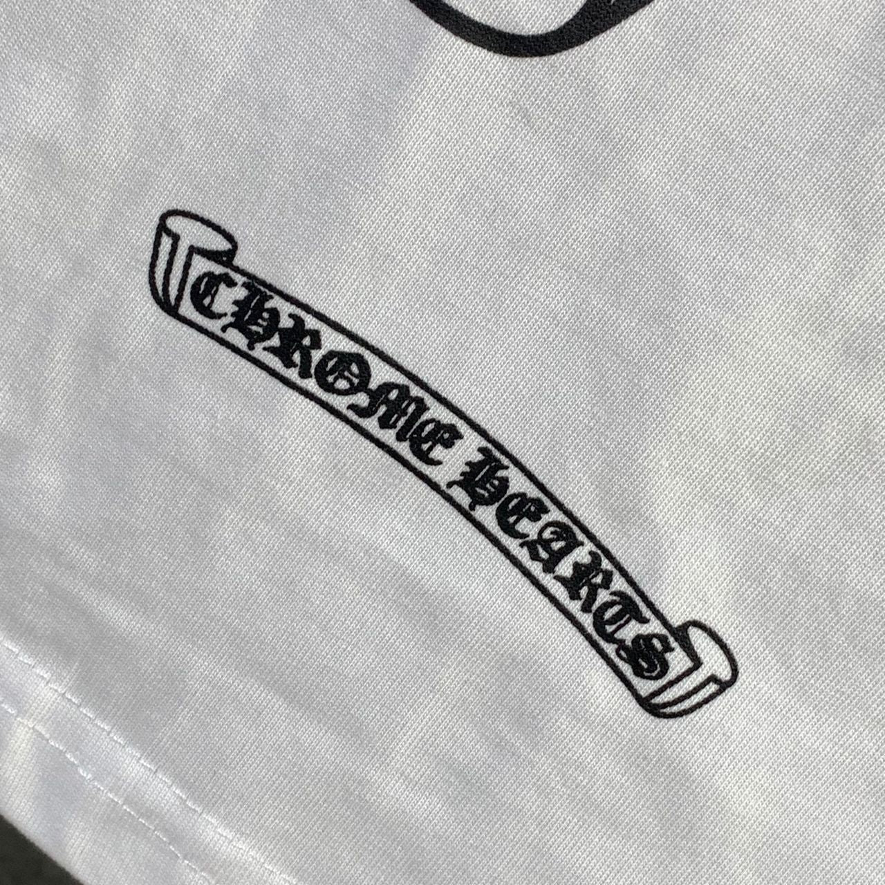 Chrome Hearts Horseshoe Neck Logo 3/4 Shirt 'Black/White'
