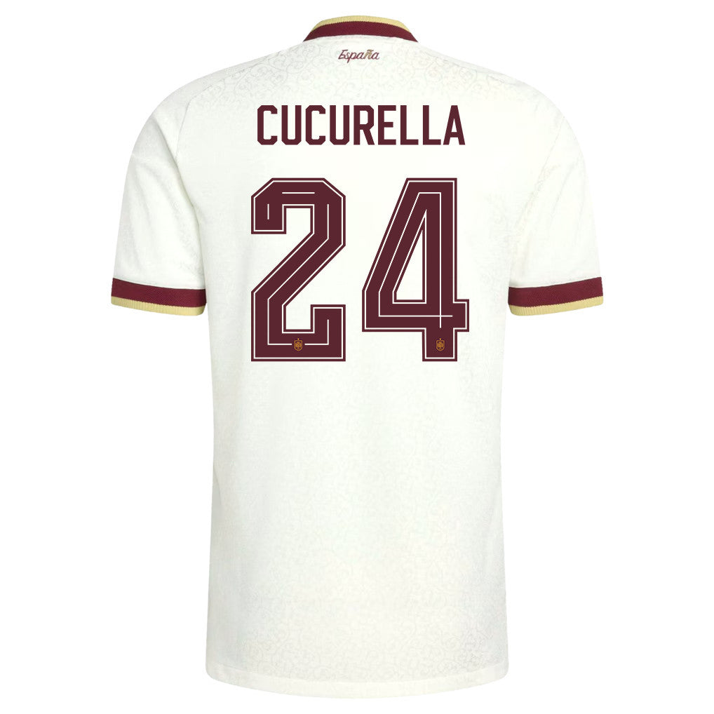 Marc Cucurella 24 Spain National Team 2026 Away Jersey - White, Men