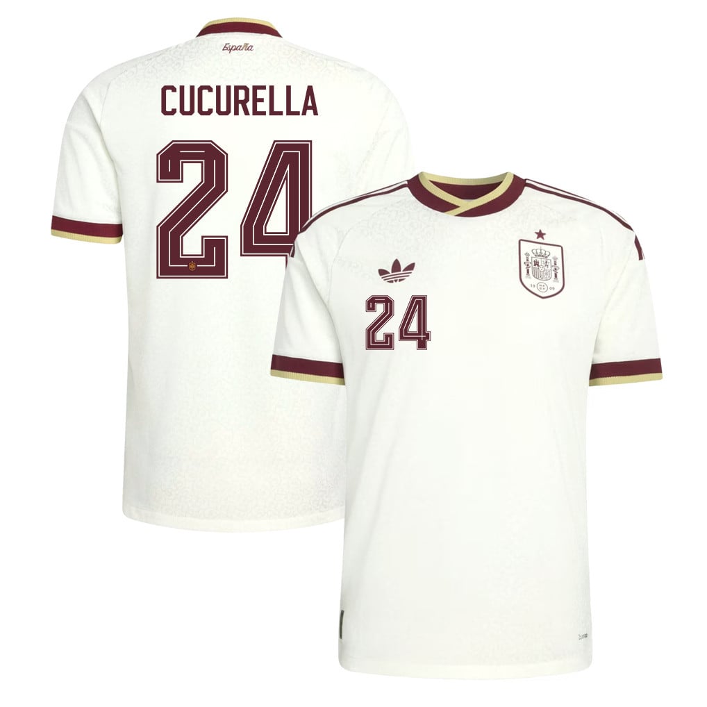 Marc Cucurella 24 Spain National Team 2026 Away Jersey - White, Men