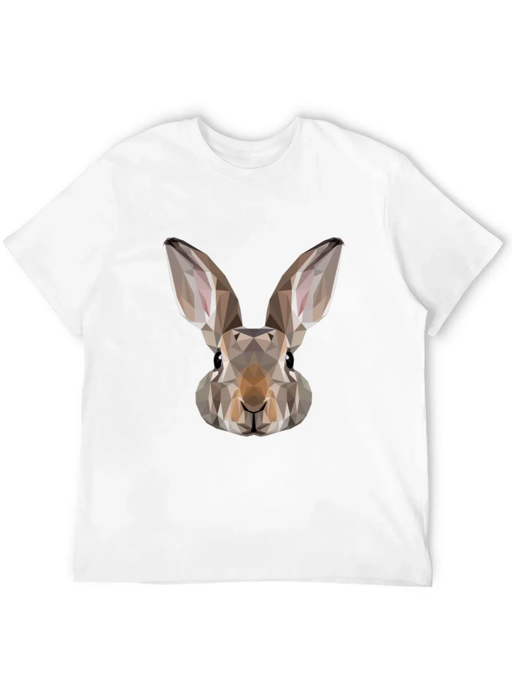 Geometric Rabbit Graphic Tee - Mens Black T-Shirt
