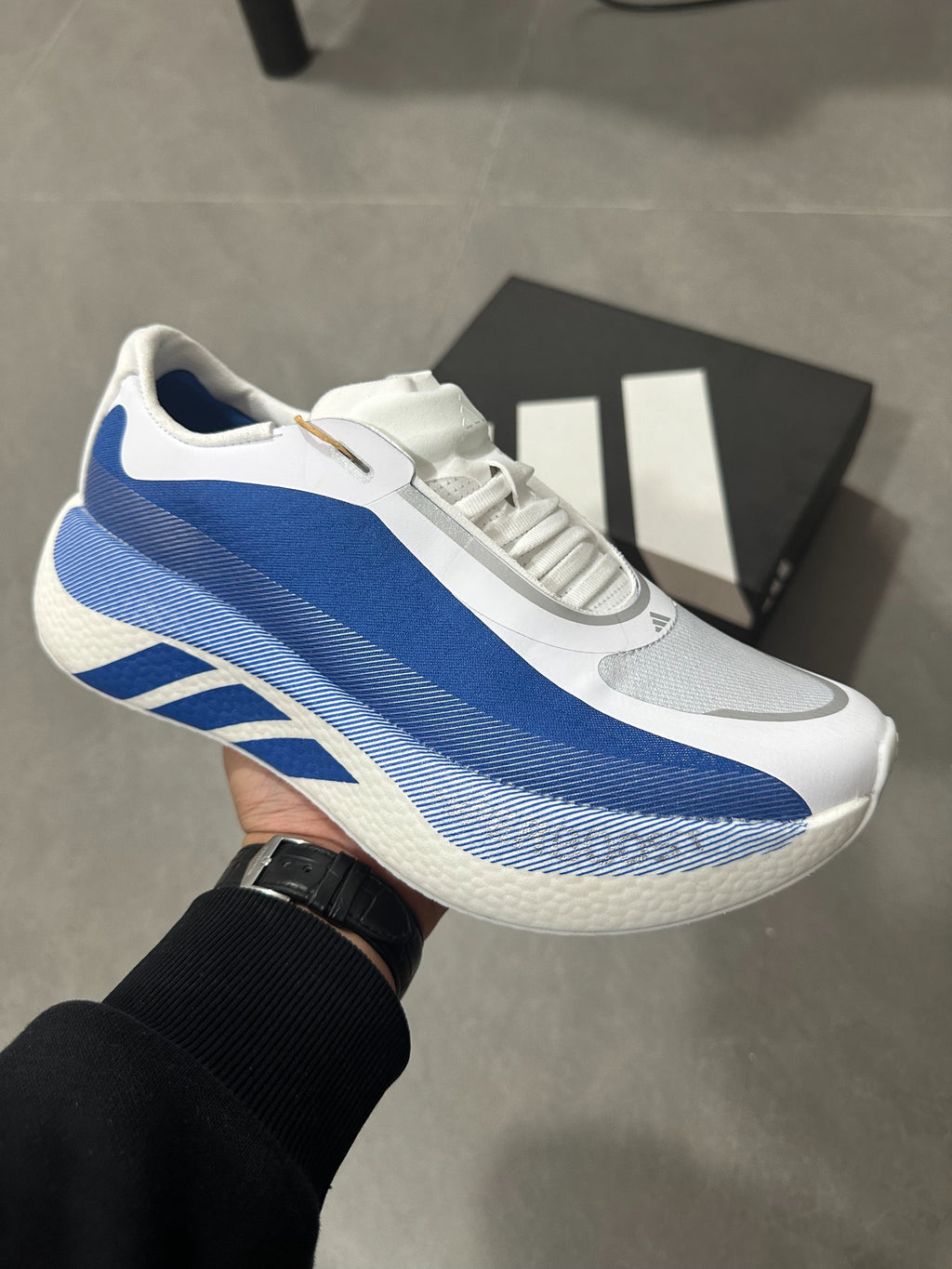 Adidas HYPERBOOST EDGE Running Shoes Blue | White