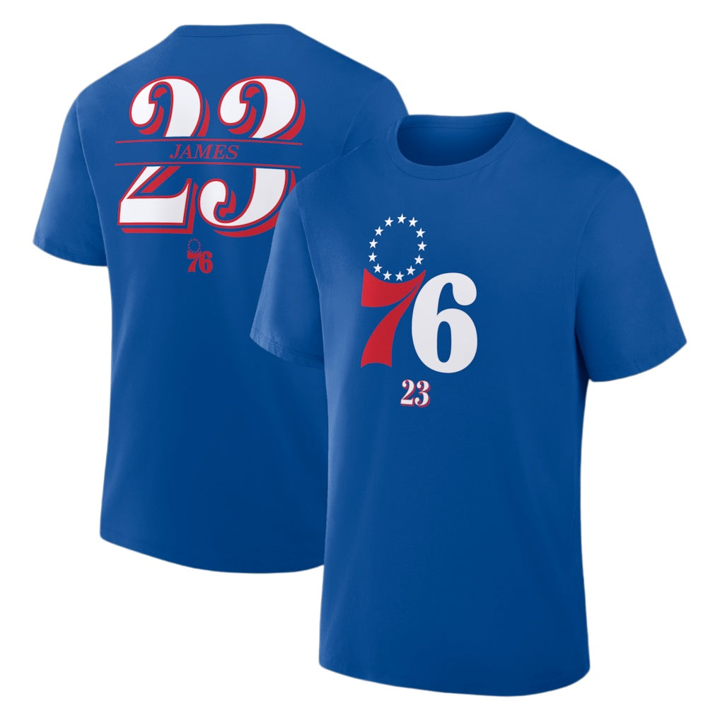 LeBron James Philadelphia 76ers Fanatics In The Paint Name & Number T-Shirt - Royal