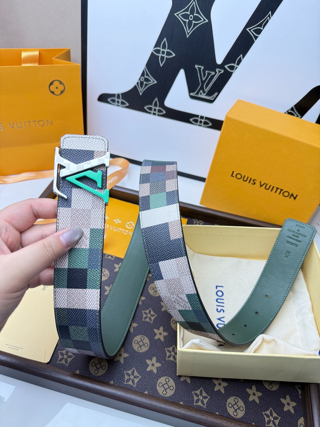 Louis Vuitton LV Initiales Damoflage 40mm Reversible Men's Belt