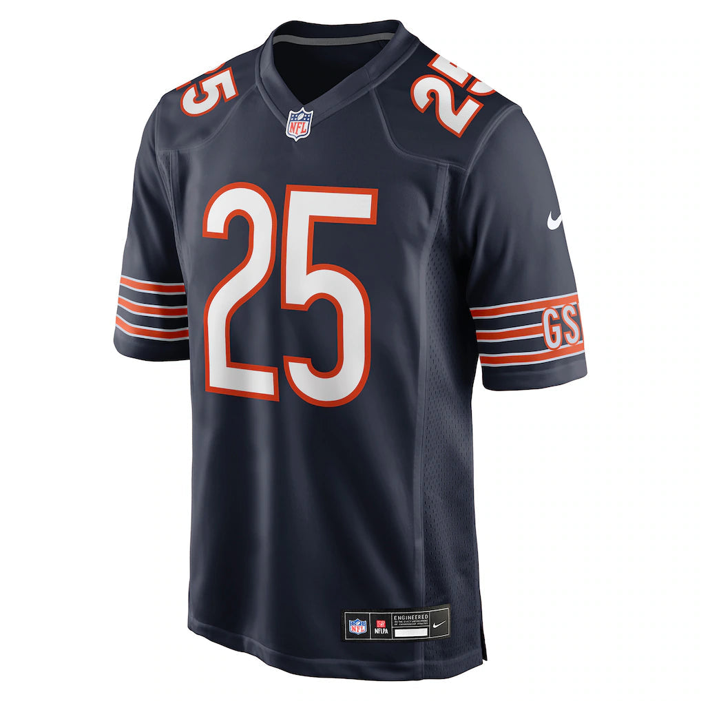 Men's Nike Kyle Monangai Navy Chicago Bears Navy Game Jersey