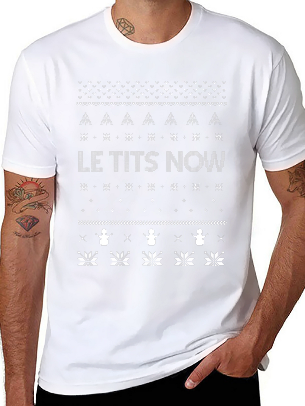 Le Tits Now Christmas Sweater T-Shirt