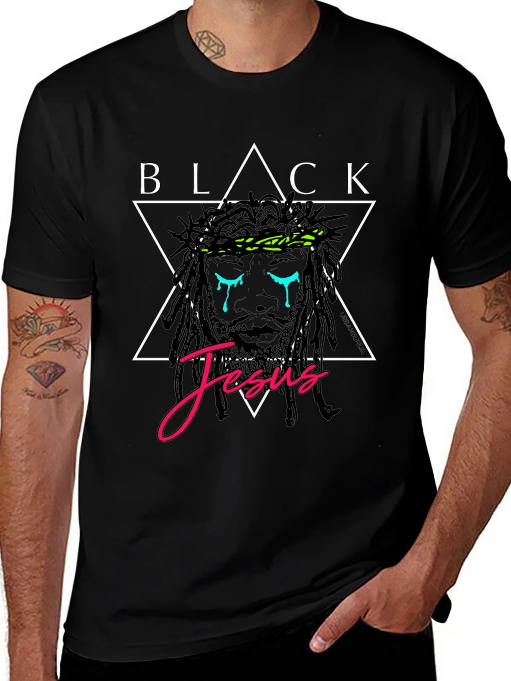 Black Jesus Graphic T-Shirt