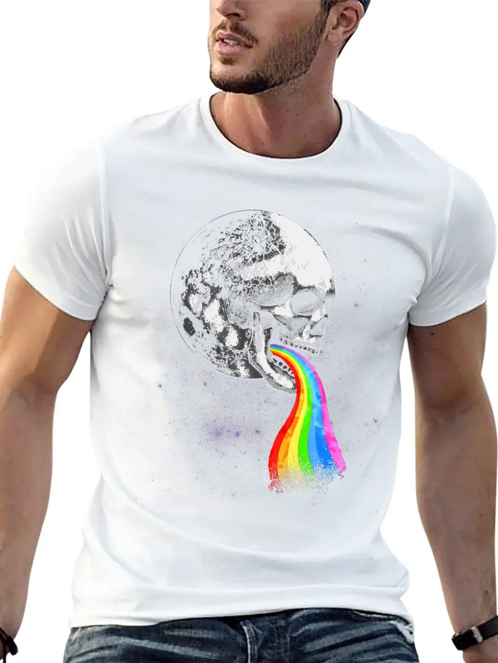 Skull Moon Rainbow T-Shirt