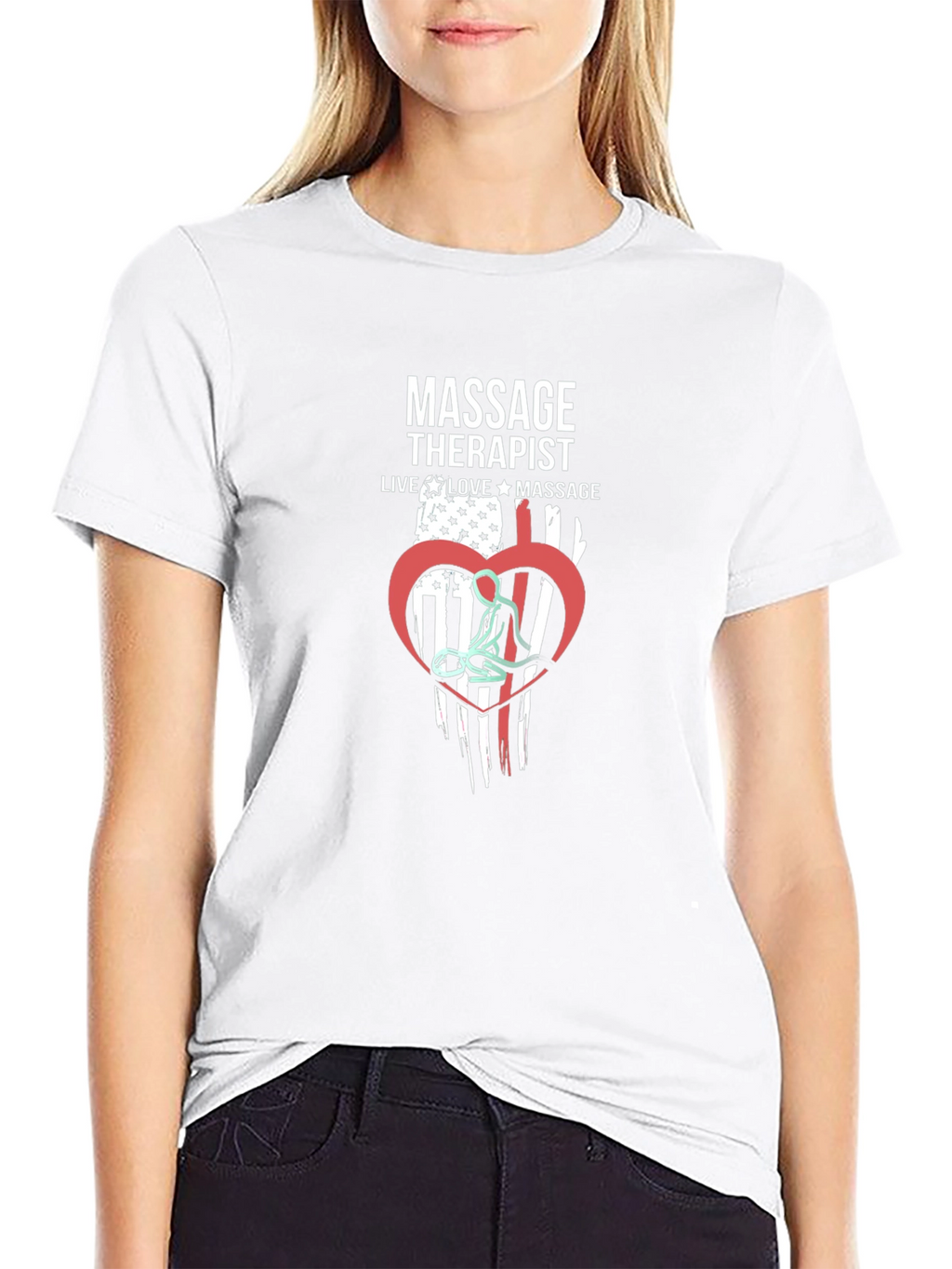 Massage Therapist Flag Graphic T-Shirt