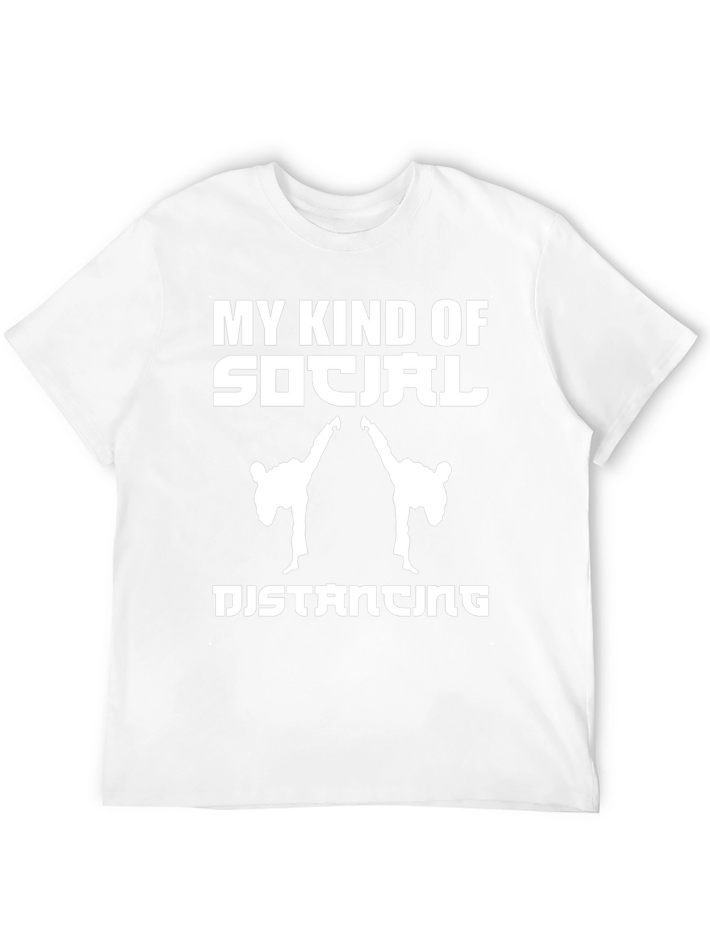 Social Distancing Martial Arts Black T-Shirt