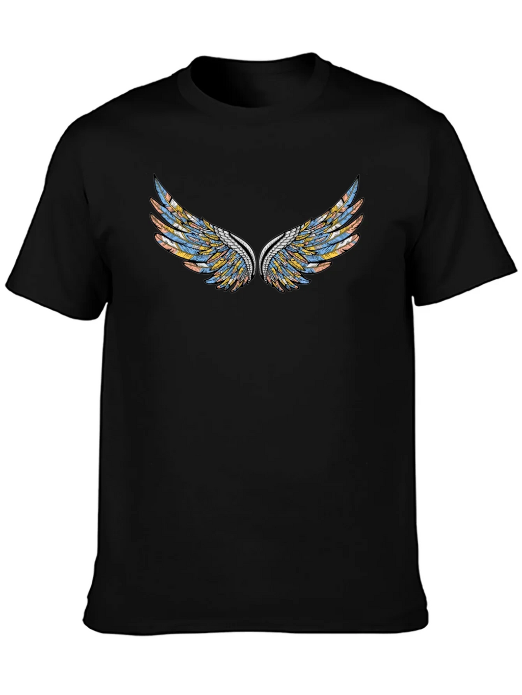 Wings Graphic Black T-Shirt