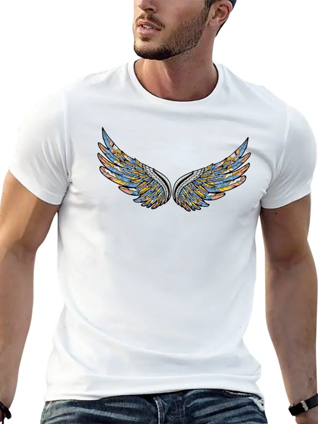 Wings Graphic Black T-Shirt