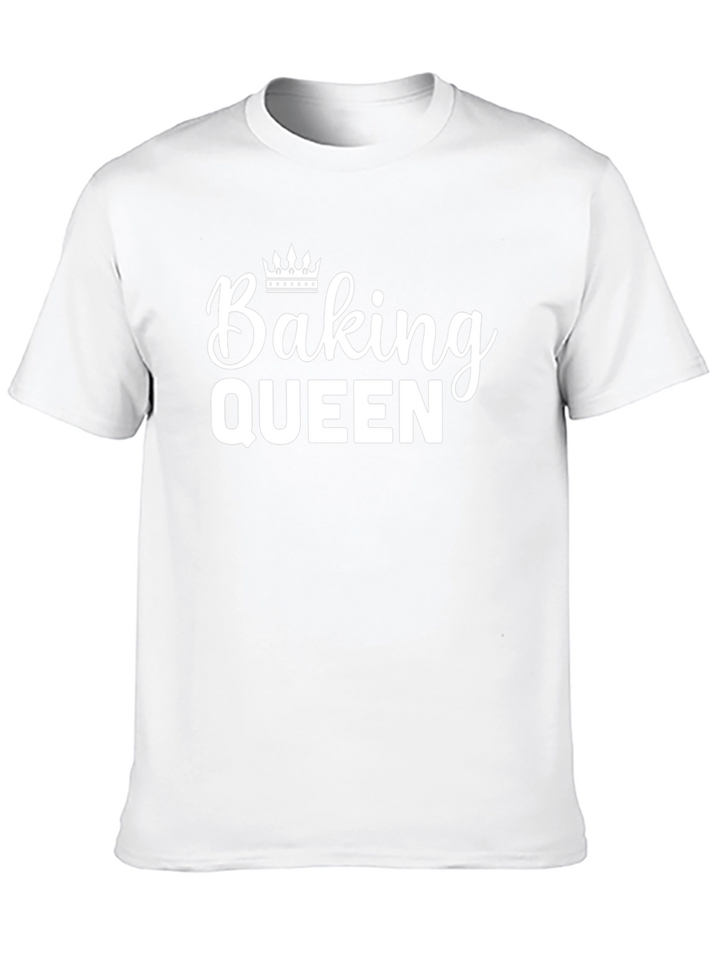 Baking Queen Black T-Shirt with Crown