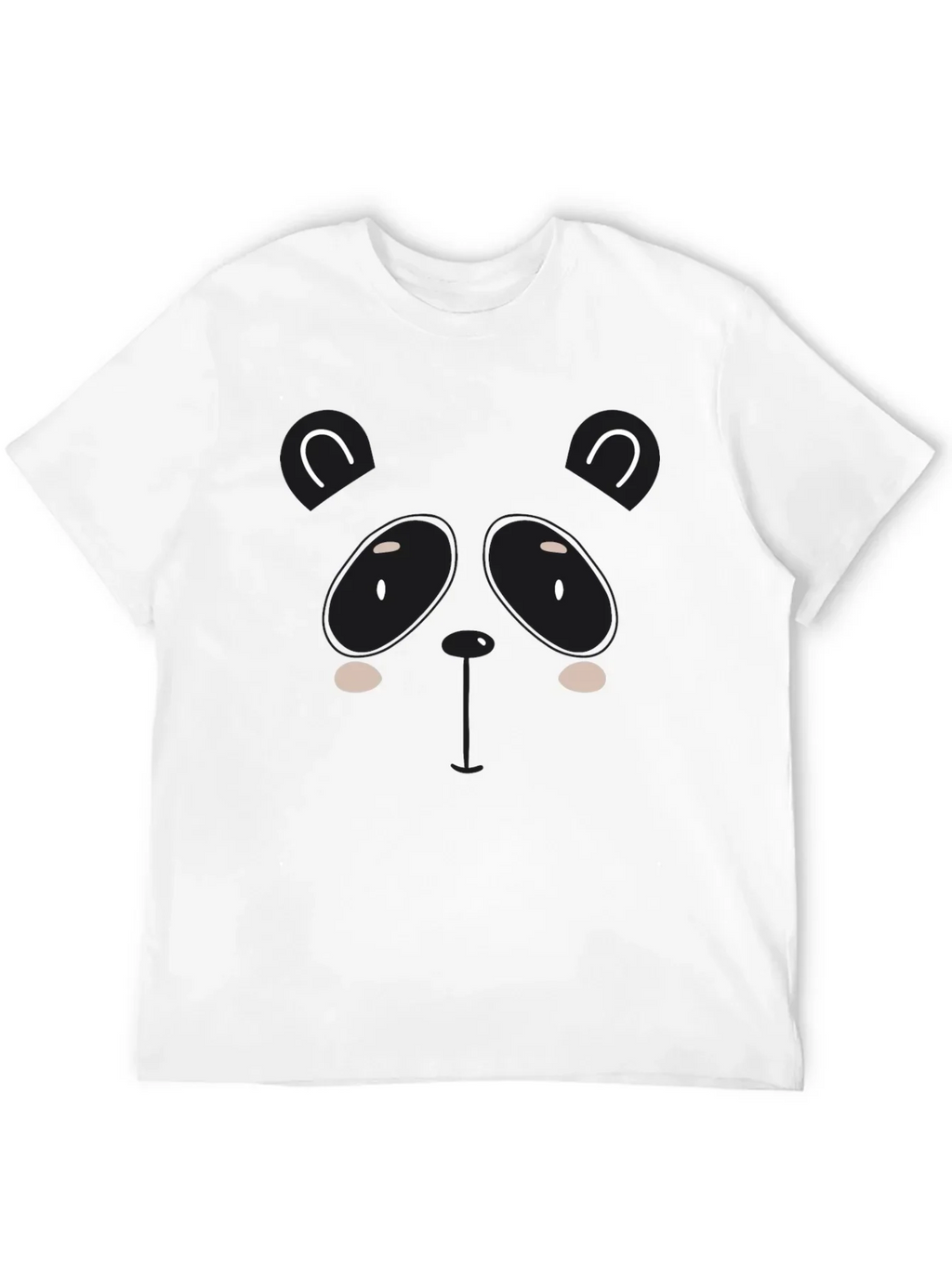 Cute Panda Graphic Black T-Shirt