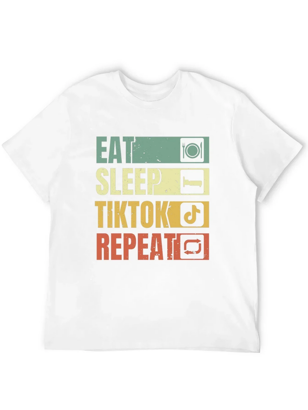 Eat Sleep TikTok Repeat Black T-Shirt