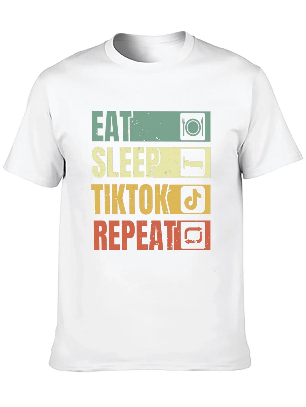 Eat Sleep TikTok Repeat Black T-Shirt
