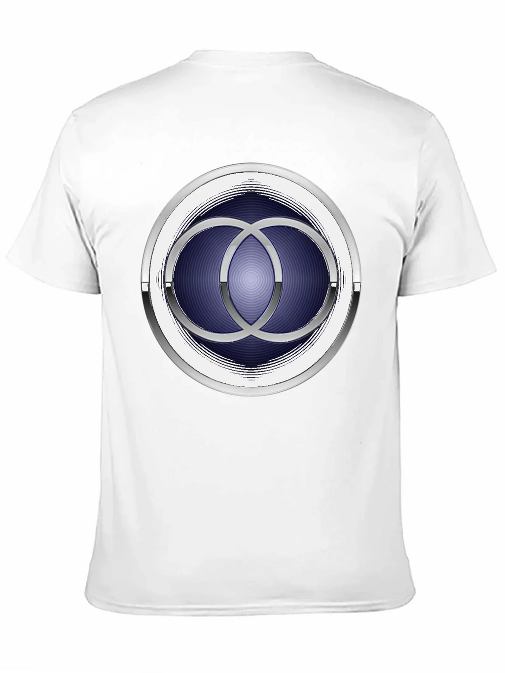 Abstract Circle Design Black T-Shirt