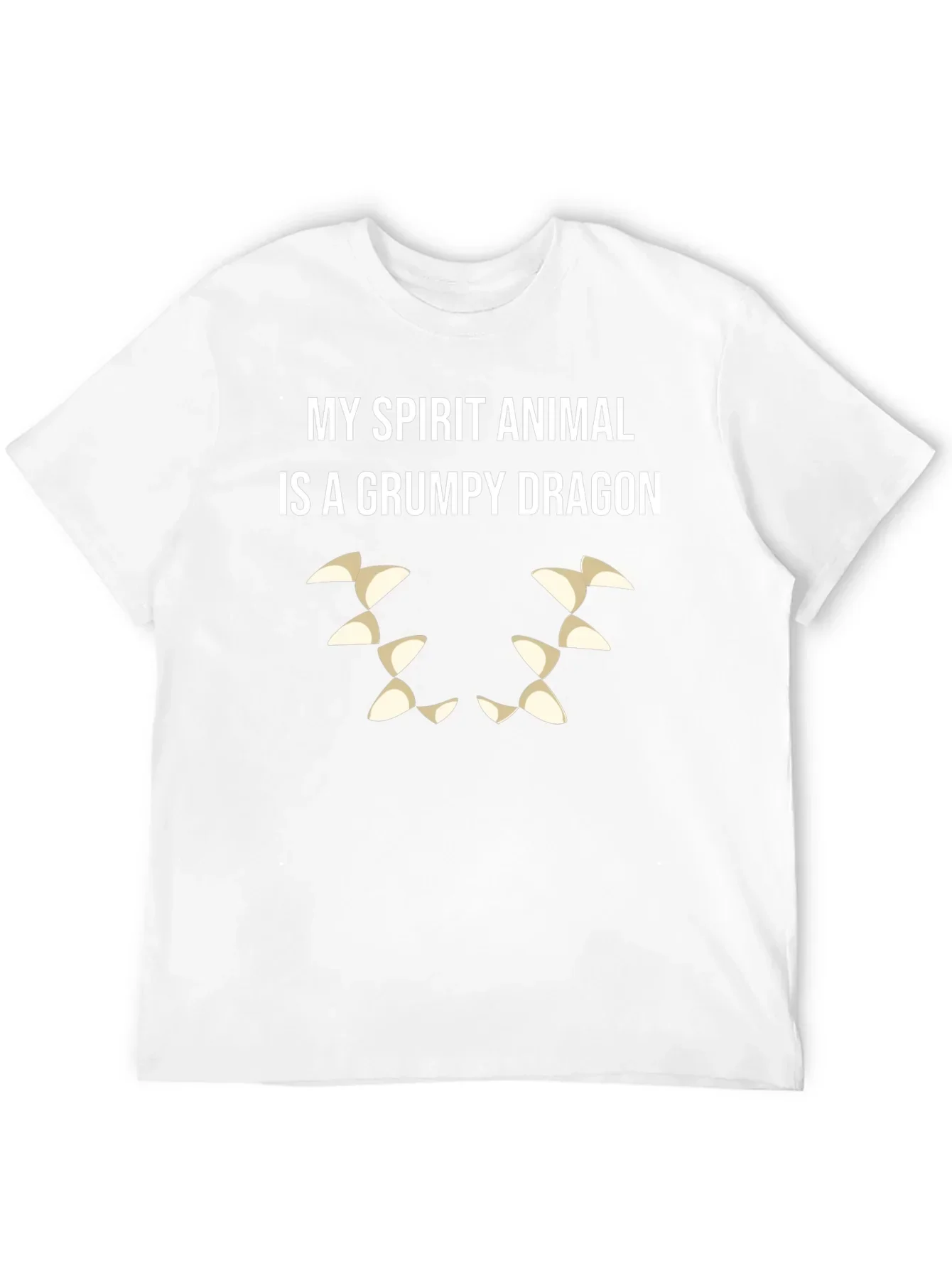 Grumpy Dragon Spirit Animal T-Shirt - Black