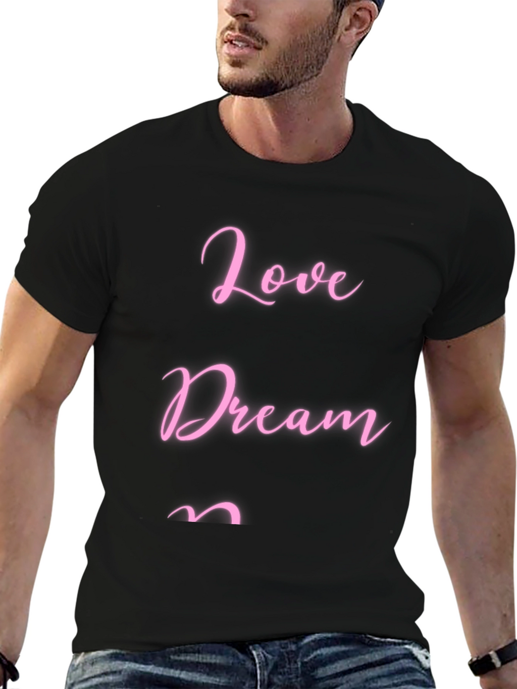 Love Dream T-Shirt - Stylish Black Tee