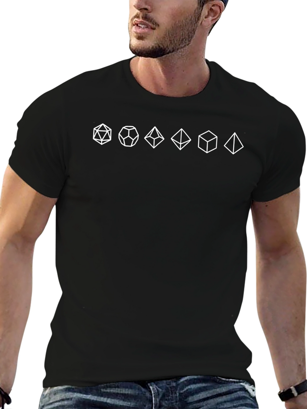 D&D Dice Polyhedral T-Shirt - Tabletop Gaming Tee