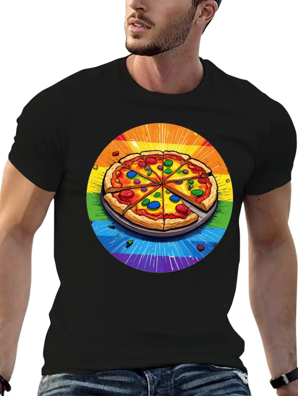 Rainbow Pizza T-Shirt