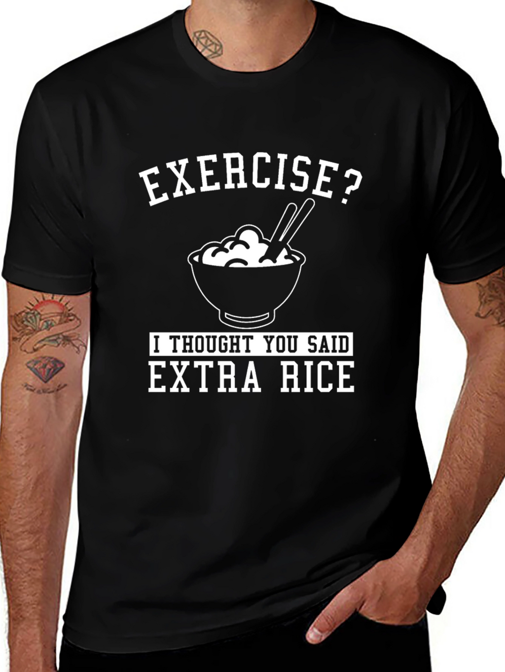 Extra Rice Funny Graphic T-Shirt