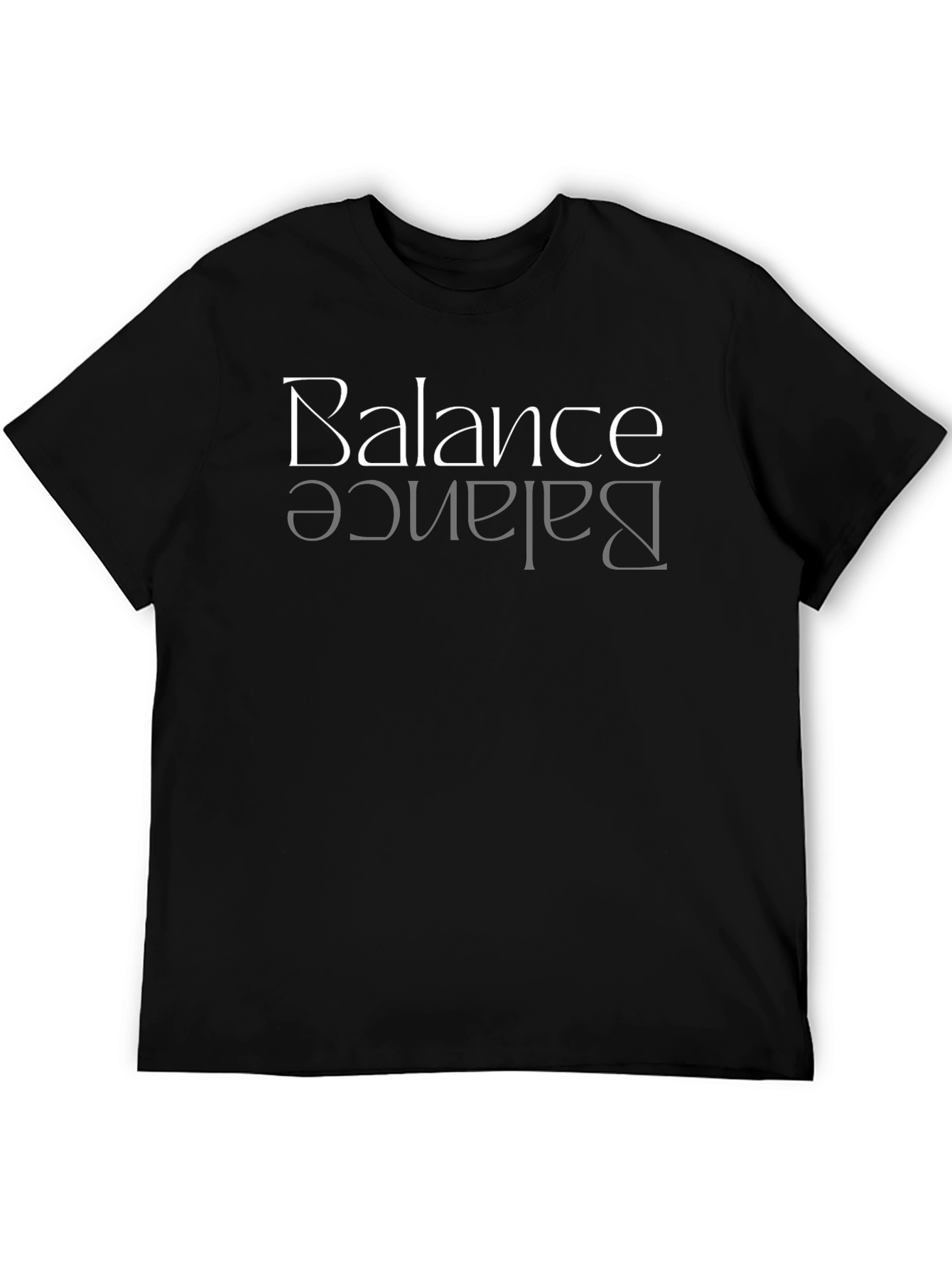 Balance Graphic Tee - Black Crew Neck