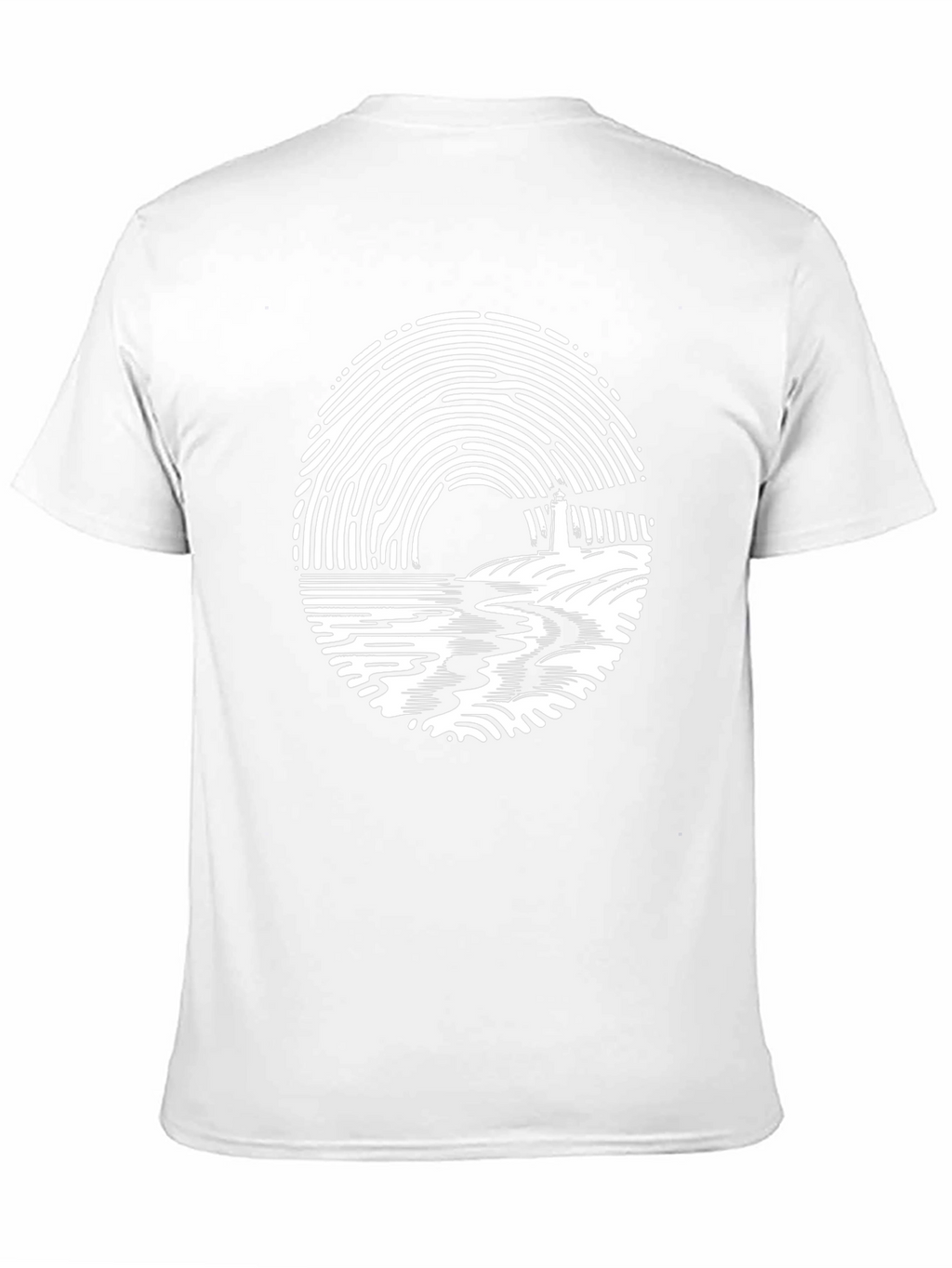 Fingerprint Lighthouse Graphic T-Shirt