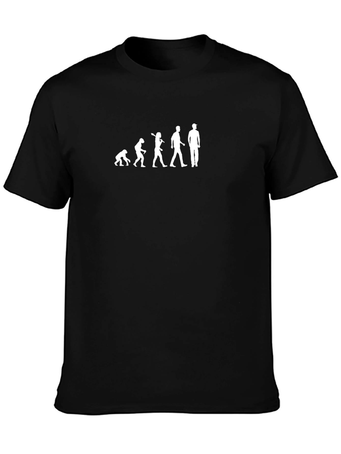Evolution Of Man Black Graphic T-Shirt