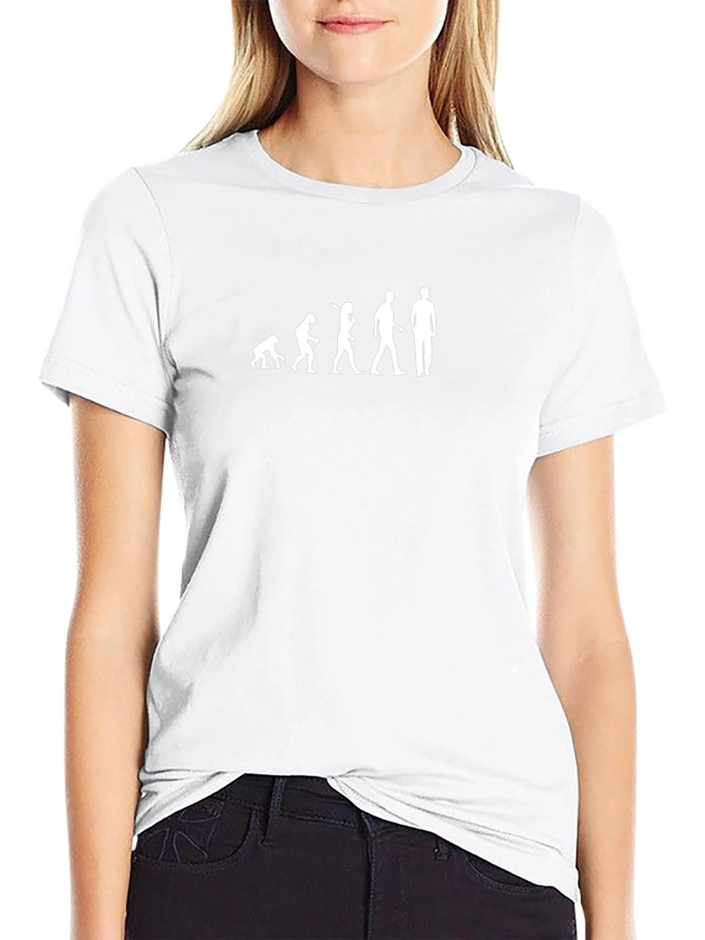 Evolution Of Man Black Graphic T-Shirt