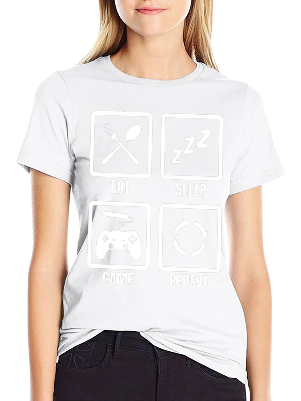 Eat Sleep Game Repeat T-Shirt Gamer Life